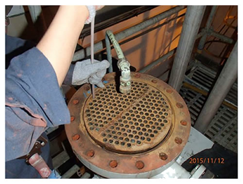 換熱器探頭推送作業